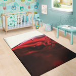 Red Wine Print Area Rug