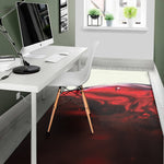 Red Wine Print Area Rug