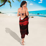 Red Wine Print Beach Sarong Wrap