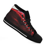 Red Wine Print Black High Top Shoes