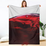 Red Wine Print Blanket