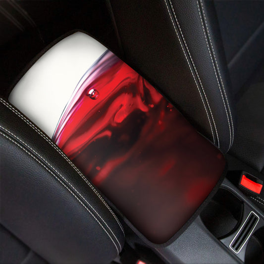 Red Wine Print Car Center Console Cover