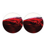 Red Wine Print Car Coasters