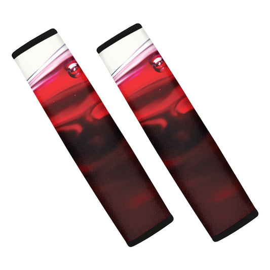 Red Wine Print Car Seat Belt Covers