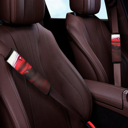 Red Wine Print Car Seat Belt Covers