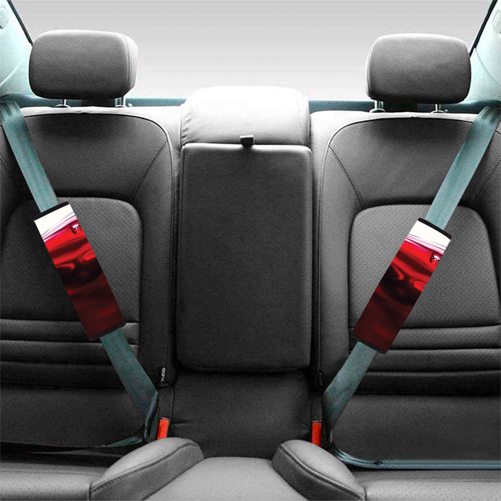 Red Wine Print Car Seat Belt Covers