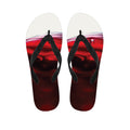 Red Wine Print Flip Flops
