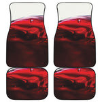 Red Wine Print Front and Back Car Floor Mats