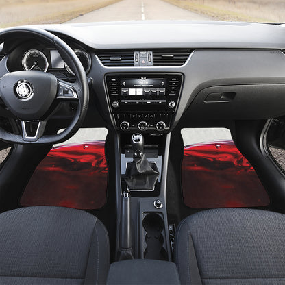 Red Wine Print Front and Back Car Floor Mats