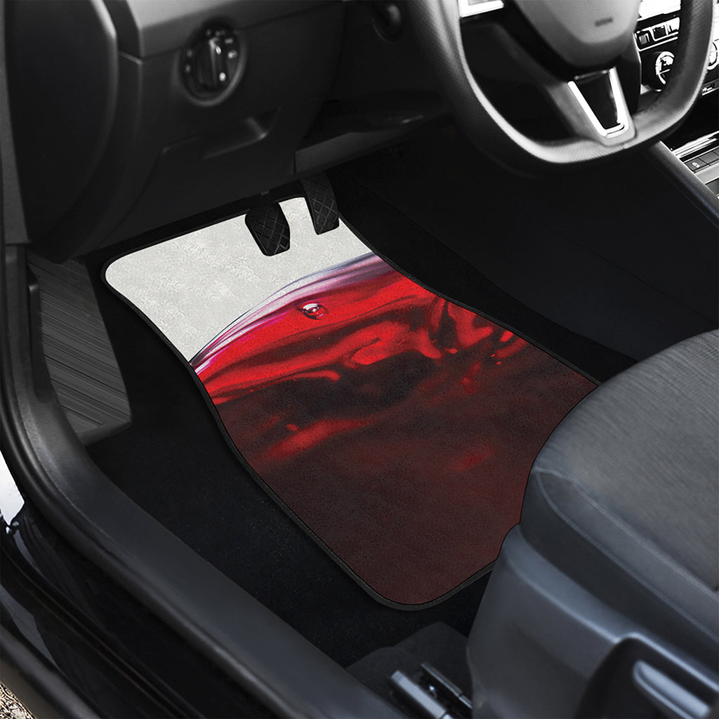 Red Wine Print Front and Back Car Floor Mats
