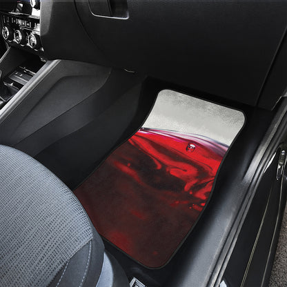 Red Wine Print Front and Back Car Floor Mats