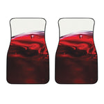 Red Wine Print Front Car Floor Mats