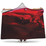 Red Wine Print Hooded Blanket