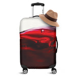 Red Wine Print Luggage Cover