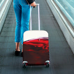 Red Wine Print Luggage Cover