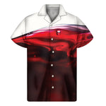 Red Wine Print Men's Short Sleeve Shirt