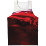 Red Wine Print Men's Tank Top