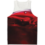 Red Wine Print Men's Tank Top