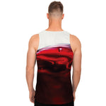 Red Wine Print Men's Tank Top