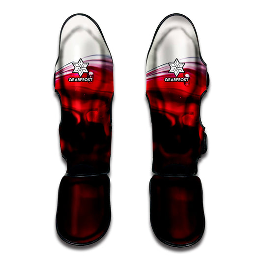 Red Wine Print Muay Thai Shin Guard