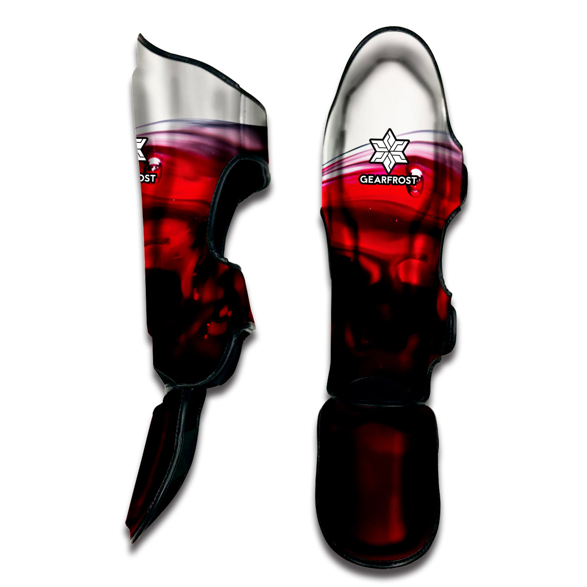 Red Wine Print Muay Thai Shin Guard