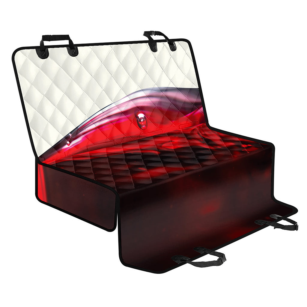 Red Wine Print Pet Car Back Seat Cover