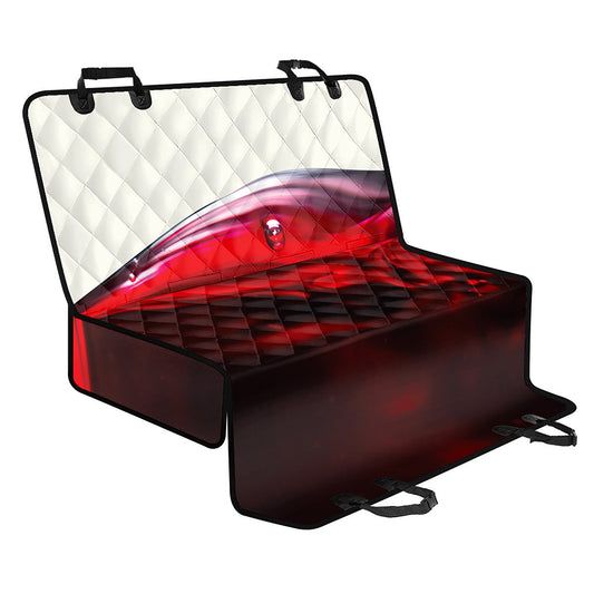 Red Wine Print Pet Car Back Seat Cover