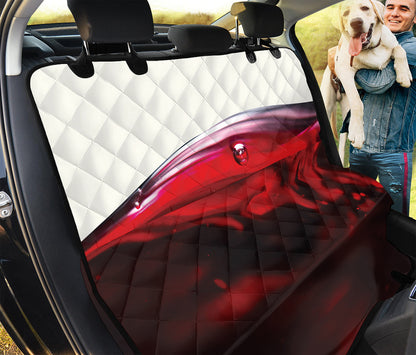 Red Wine Print Pet Car Back Seat Cover
