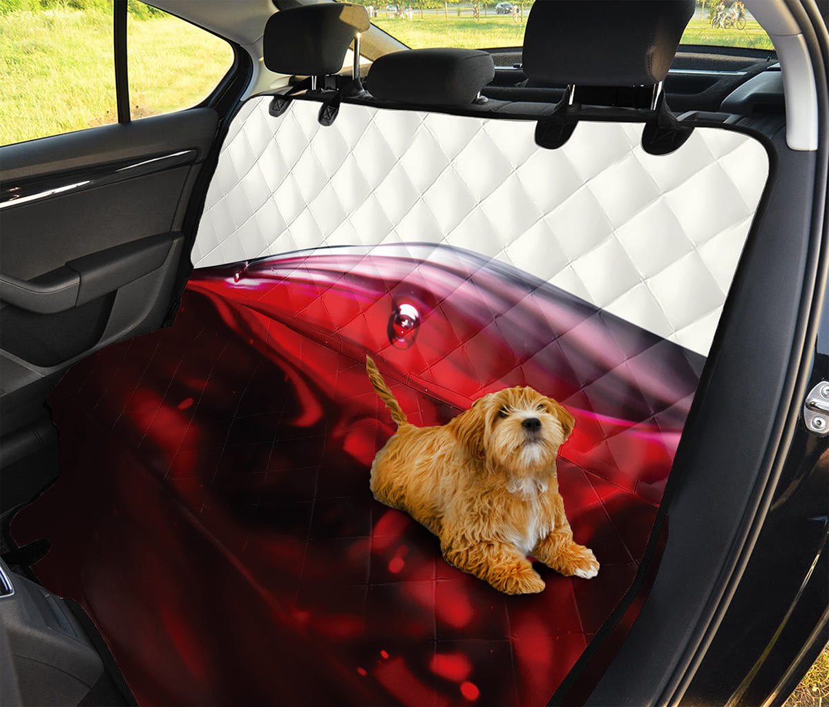 Red Wine Print Pet Car Back Seat Cover