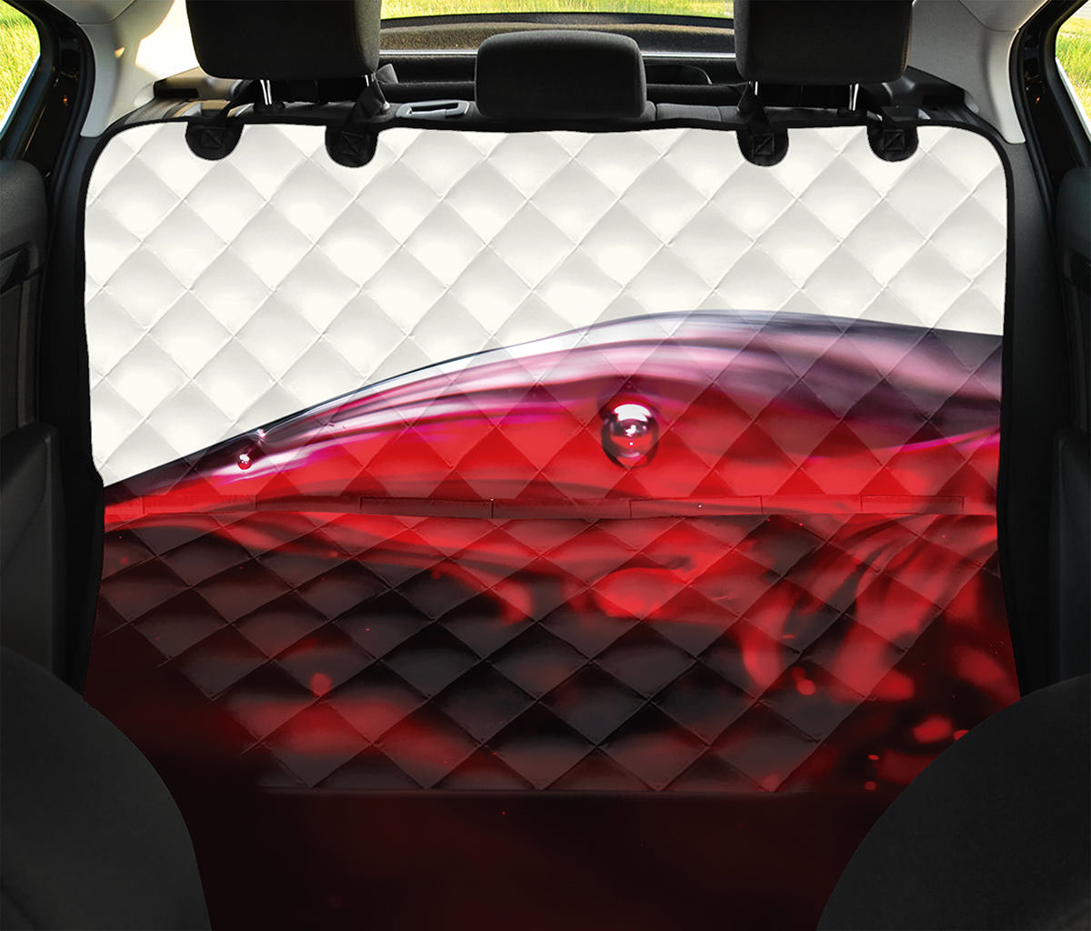 Red Wine Print Pet Car Back Seat Cover