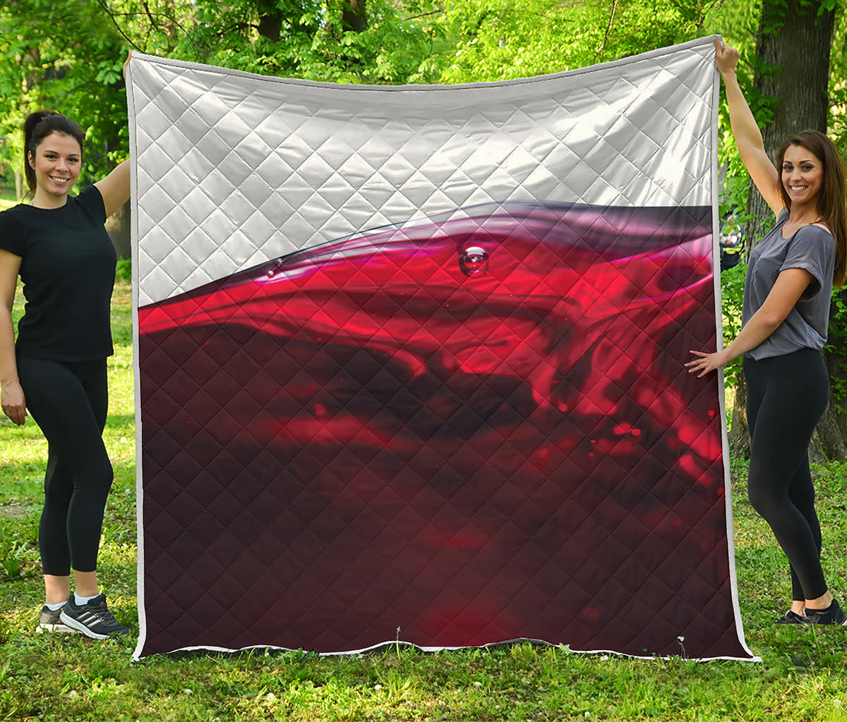 Red Wine Print Quilt