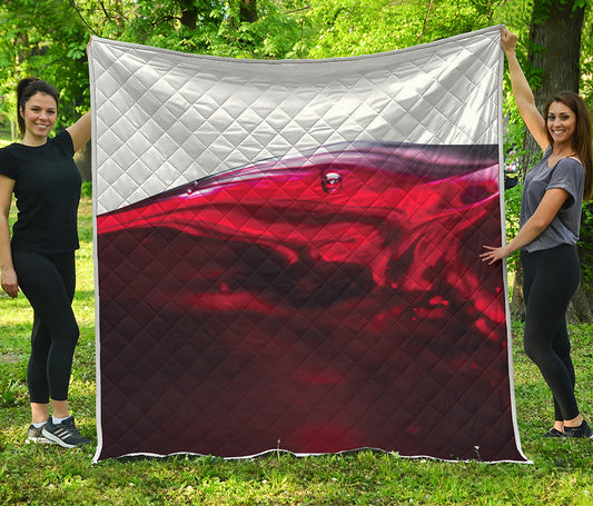 Red Wine Print Quilt