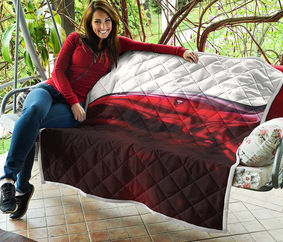 Red Wine Print Quilt
