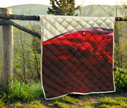 Red Wine Print Quilt