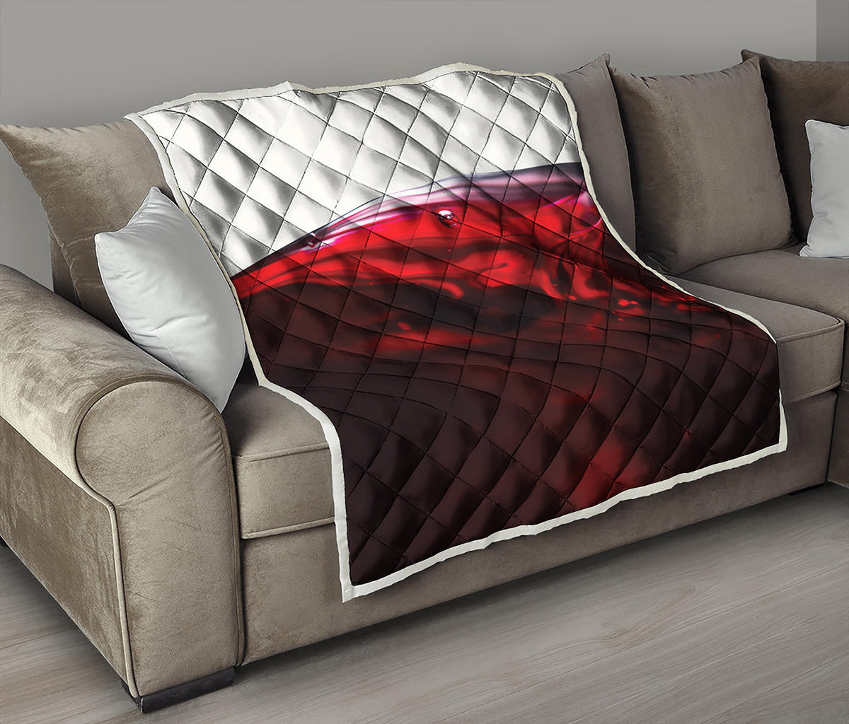 Red Wine Print Quilt