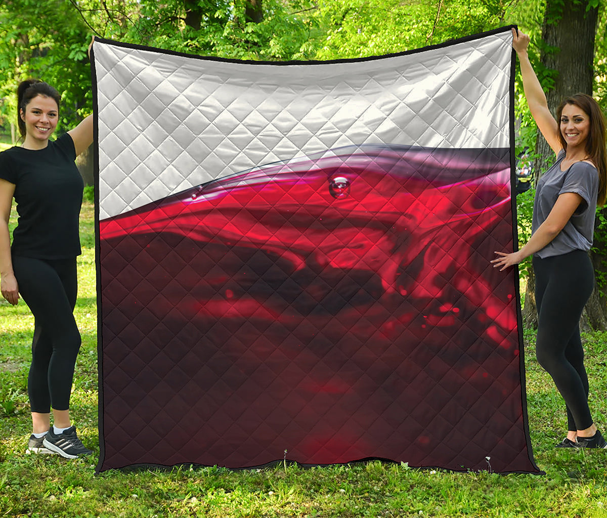 Red Wine Print Quilt