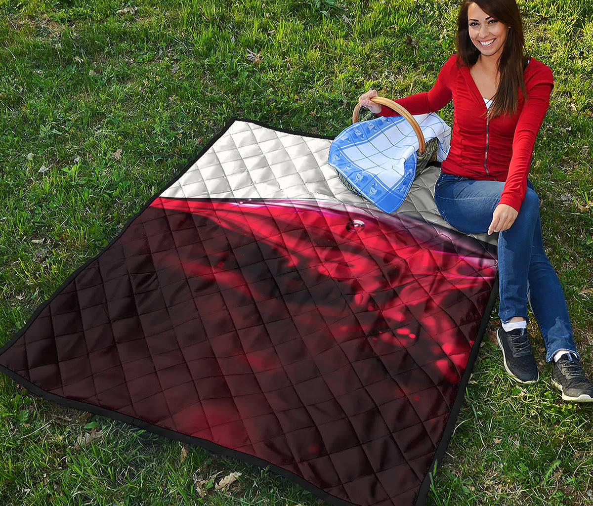 Red Wine Print Quilt