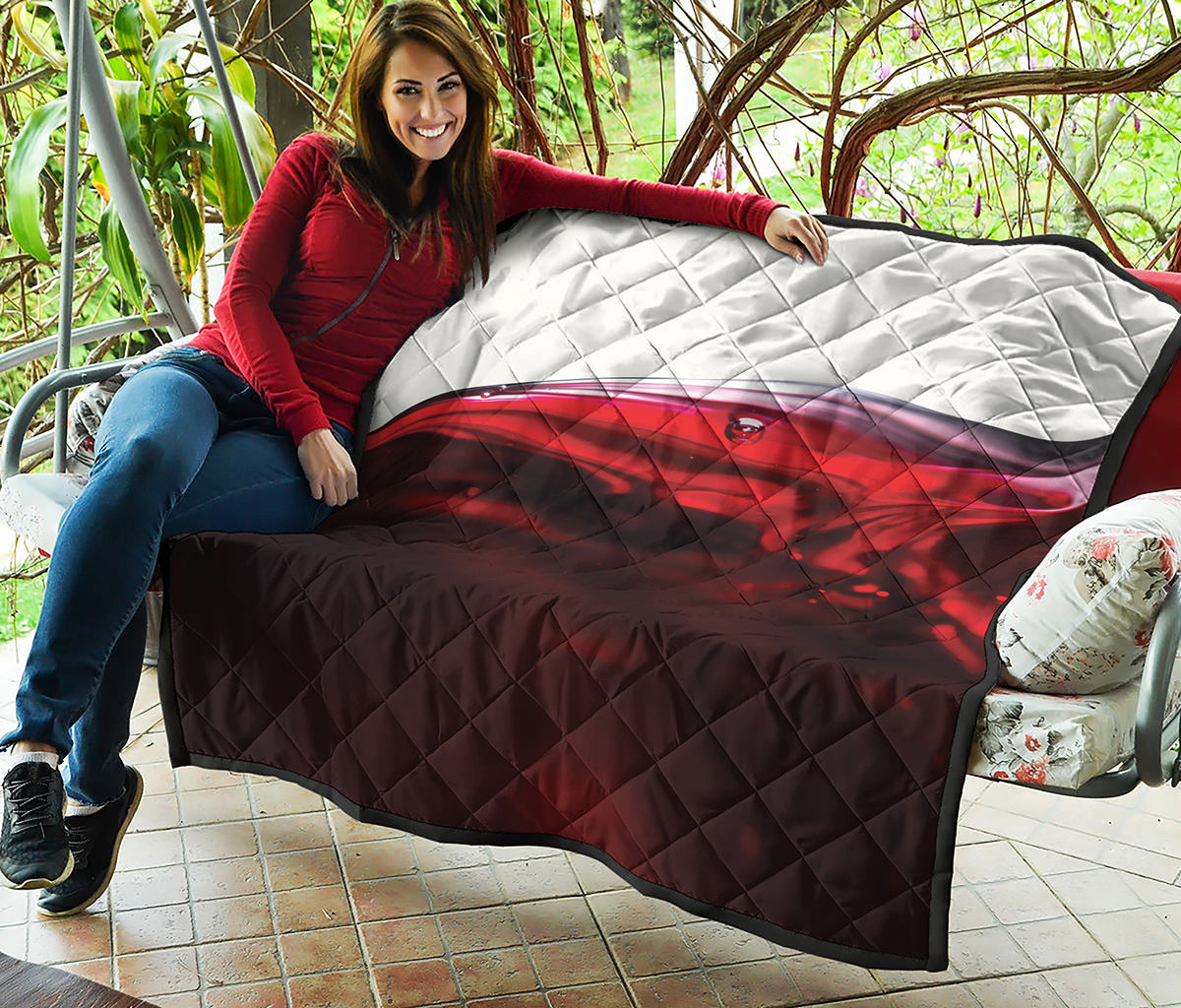 Red Wine Print Quilt