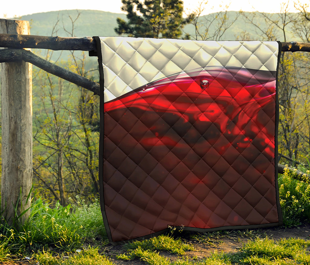 Red Wine Print Quilt