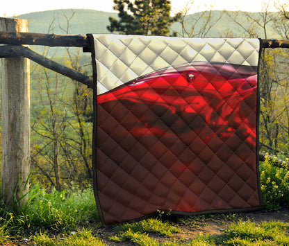 Red Wine Print Quilt