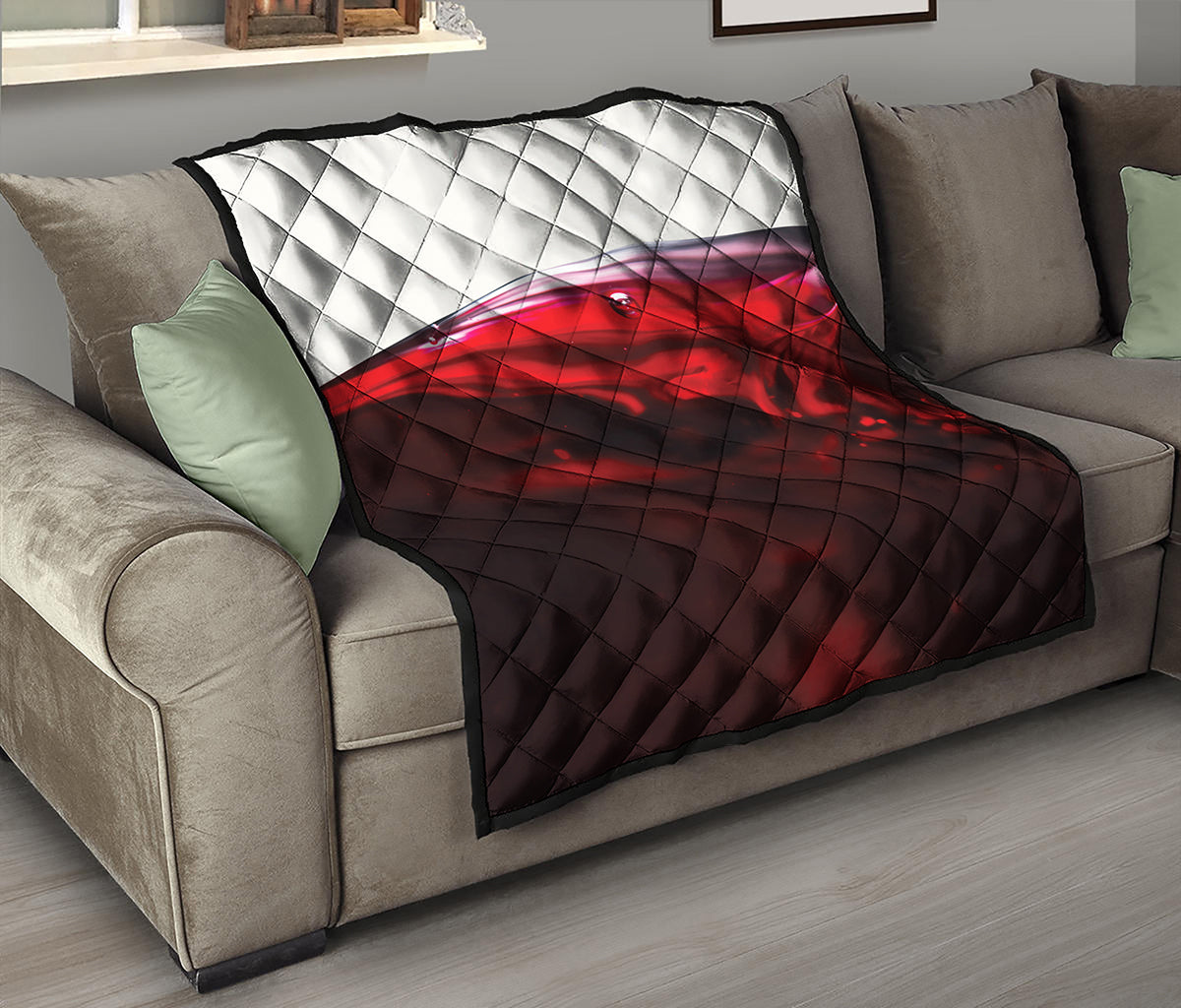 Red Wine Print Quilt