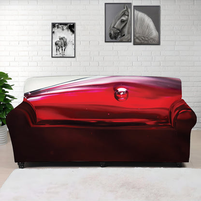 Red Wine Print Sofa Cover