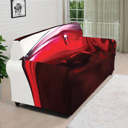 Red Wine Print Sofa Cover