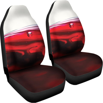 Red Wine Print Universal Fit Car Seat Covers