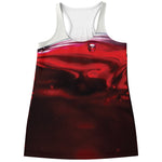 Red Wine Print Women's Racerback Tank Top