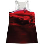 Red Wine Print Women's Racerback Tank Top