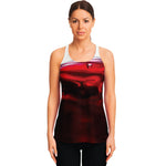 Red Wine Print Women's Racerback Tank Top