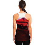 Red Wine Print Women's Racerback Tank Top