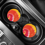 Red Yellow And Orange Tie Dye Print Car Coasters