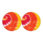 Red Yellow And Orange Tie Dye Print Car Coasters